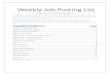 Weekly Job Posting List - Northeast State...Weekly Job Posting List February 22-February 28, 2019 The Office of Career Services acts as a clearinghouse for job opportunities and is
