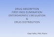 DRUG ABSORPTION FIRST-PASS ELIMINATION ENTEROHEPATIC ...docs.neu.edu.tr › staff › bilgen.basgut › absorbtion... · •Lipoproteins •Alpha-1 glycoprotein-basic compounds tend