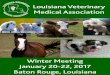 Louisiana Veterinary Medical Association...General Information WEL OME The Louisiana Veterinary Medical Association invites you to attend the 2017 Winter Meeting, January 20—22,