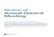 Notice of Annual General Meeting · 2020-05-21 · Notice of Annual General Meeting Dear Shareholder Annual General Meeting I am writing to provide you with information about the