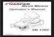 Operator’s Manual - Harper Turf · This manual gives assembly, operating, and ... Do not shred cardboard with a Harper Straw Blower. The density of cardboard will cause ... Cutting