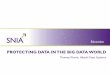 PROTECTING DATA IN THE BIG DATA WORLD - SNIA › sites › default › education › tutorials › 2012 › fal… · The process of encoding data to reduce its size. Lossy compression