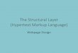 The Structural Layer (Hypertext Markup Language) 03 - The Structur… · A very brief history of markup A brief history of markup HTML HTML 2.0 HTML 4.01 XML XHTML 1.0 XHTML 2.0 HTML