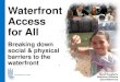 Waterfront Access for All presentation - Welcome to NYC.gov...Waterfront Access for All Breaking down social & physical barriers to the waterfront Sarah Dougherty Waterfront Alliance