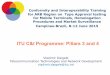 ITU C&I Programme: Pillars 3 and 4...Americas Region, Campinas, 24-28 June 2013 (EMC Compatibility) ARB Region, Tunis 17-22 March 2014 (Mobile terminals) Americas Region, Campinas