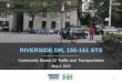 RIVERSIDE DR, 155-161 STS...• Reduce Riverside Drive from 155 St to 158 St from two lanes to one lane in each direction • Install painted curb extensions at 155 St and 157 St PHASE