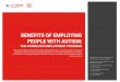 POTENTIAL BENEFITS OF EMPLOYING PEOPLE WITH AUTISM · technically by DXC Technology, and also in terms of autism specific needs by a support worker with autism expertise who is placed