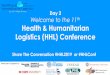 Day 2 Welcome to the 11th Health & Humanitarian …...Local Host, UR EAC RCE-VIHSCM, 11 th Health and Humanitarian Logistics Conference Kigali - Marriott, Thursday 11th July, 2019