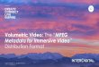 Volumetric Video: The “MPEG Metadata for Immersive Video … · 2019-10-02 · Volumetric Video To achieve the benefits and opportunities of volumetric video we must: • Identify