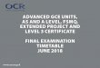 OCR June 2018 Final examination timetable - Advanced GCE ... › wp-content › uploads › 2017 › ... · Advanced GCE Units, AS and A Level, FSMQ, Extended Project and Level 3