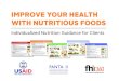IMPROVE YOUR HEALTH WITH NUTRITIOUS FOODS · Your Health with Nutritious Foods” poster. Health care providers select the appropriate card when counseling on how to improve diet