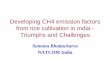 Developing CH4 emission factors from rice cultivation in India - … › gio › en › wgia › jqjm1000000k9r6o-att › ... · 2020-06-04 · Characteristic of Rice Cultivation
