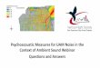 Psychoacoustic Measures for UAM Noise in the Context of ... · Psychoacoustic Measures for UAM Noise in the Context of Ambient Sound Webinar. Dr. Durand Begault, Research Scientist,