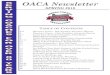 OACA Newsletter€¦ · 1992-93 Dave Ackerman 1991-92 Dave Lee 1990-91 Don McCarty 1989-90 Jerry Hauck 1988-89 Jack Cleghorn 1987-88 Linda Shanahan 1986-87 Jerry Westerholm 1985-86
