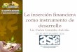 La inserción financiera como instrumento de desarrollo · Situación de la oferta y demanda de servicios financieros en Guatemala ... tienen un nivel de bancarización en cuentas