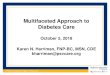 Multifaceted Approach to Diabetes Care - psvcare.org...• 15 gm of Carbohydrate raises blood sugar 30 –45 mg / dL • Insulin dosing has two basic parts: –Coverage for the food