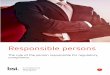 The role of the person responsible for regulatory compliance · person responsible for regulatory compliance, the requirements are identical except that for medical devices the experience