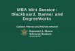 MBA Mini Session: Blackboard, Banner and DegreeWorksMBA Mini Session: Blackboard, Banner and DegreeWorks Carlane Pittman and Michele Mitchell (757) 221-4100 | mason.wm.edu 2 Blackboard
