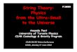 String Theory: Physics from the Ultra-Small to the Universeusers.df.uba.ar/.../papers_phys/cosmo/string_theor.pdf · String Theory: Where the Buck Stops • Are there more layers