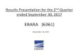 EBARA (6361) › ... › 2017 › 11 › 30 › presentation_20171113.… · EBARA (6361) November 13, 2017 ... Overseas subsidiaries of compressors business (consolidated) Overseas