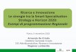 Ricerca e Innovazione Le sinergie tra la Smart ... › media › 306031 › de_crinito.pdf · di R&S e innovazione europei sostegno alla partecipazione a “call for proposals”
