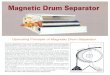 Magnetic Drum Separator - Electro ZavodOn permanent drum separators rectangular magnetic blocks generally made of sintered hard ferites are radially magnetized and mounted on a soft