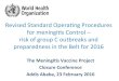 Revised Standard Operang Procedures for meningi/s Control ... · Revised Standard Operang Procedures for meningi/s Control – risk of group C outbreaks and preparedness in the Belt