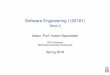 Software Engineering I (02161) · Software Engineering I (02161) Week 2 Assoc. Prof. Hubert Baumeister DTU Compute ... Software Testing Acceptance tests JUnit Cucumber Test Driven