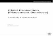 Child Protection (Placement Services) · This investment specification is a guide for service delivery for Child Protection (Placement Services) funding area, where all service types