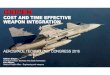 NOT EXPORT CONTROLLED | NOT CLASSIFIED GRIPEN Issue A...NOT EXPORT CONTROLLED | NOT CLASSIFIED GRIPEN. Issue A. COST AND TIME EFFECTIVE WEAPON INTEGRATION. AEROSPACE TECHNOLOGY CONGRESS