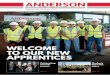 Page 5 WELCOME TO OUR NEW APPRENTICES - Anderson · WELCOME TO OUR NEW APPRENTICES Page 5 Students learn the ropes Page 14 Celebrating awards success Page 6. 2 3 ... EDWARD KNIPE