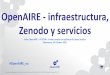 OpenAIRE - infraestructura, Zenodo y servicios...OpenAIRE - infraestructura, Zenodo y servicios Taller OpenAIRE – FOSTER+. Cómo cumplir con políticas de Open Science Salamanca,