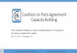 Coalition on Paris Agreement Capacity Building on Paris... · Mitigation and MRV Accelerating “Mitigation Action” by building trust and understanding. • Bring together respected