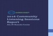2016 Community Listening Sessions Report - ACGOV.org€¦ · Listening Session attendees. Key Themes from 2016 Listening Sessions Affordable Housing The greatest challenge facing
