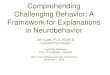 Comprehending Challenging Behavior: A Framework for Comprehending Challenging Behavior: A Framework