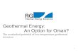 Geothermal Energy: An Option for Oman? - IQPC Corporate › media › 8328 › 11981.pdf · 1 • Founded by Ambata & Reykjavik Geothermal • RG Thermal Energy Solutions (RG-TES)