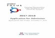 2017-2018 Proj FOCUS Admissions Packet rev5 · 2017%2018' Application'for'Admission' Applications Due Friday, November 4, 2016