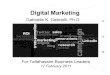 Digital Marketing - Gabrielle Consulting, Inc.gabrielleconsulting.com/docs/DigitalMarketing-class5.pdf · 2011-02-18 · Tentative Schedule Digital Marketing Course 20 January Websites,