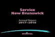 Service New Brunswick€¦ · Service New Brunswick Annual Report 2017-2018. Province of New Brunswick PO 6000, Fredericton NB E3B 5H1 CANADA ISBN 978-1-4605-1626-3 (Bilingual print