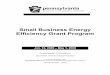 Small Business Energy Efficiency Grant Program...businesses. For more information about the Small Business Energy Efficiency Grant Program, contact the Small Business Ombudsman’s