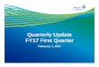 Quarterly Update FY17 First Quarter - Johnson …/media/Files/J/...8 Johnson Controls, plc. – February 1, 2017 FY17 First Quarter Earnings from Continuing Operations* EBIT margin