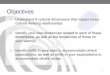 Objectives - NSF · 2015-06-17 · Objectives 1. Understand 8 cultural dimensions that impact cross-cultural working relationships 2. Identify your own tendencies related to each
