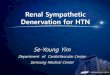 Renal Sympathetic Denervation for HTNsummitmd.com/pdf/pdf/14_Se Young Yim.pdf · 2013-05-14 · significantly reduce BP in patients with resistant hypertension1-3 • The procedure