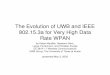 The Evolution of UWBread.pudn.com/downloads205/ebook/965375/uwb/uwb_presentation… · The Evolution of UWB and IEEE 802.15.3a for Very High Data Rate WPAN by Ketan Mandke, Haewoon