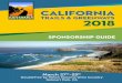 CALIFORNIA › pages › 1324 › files › 2018-CTAGC-Sponso… · 4 California Trails & Greenways is the only statewide, non-motorized trails conference in California. We actively