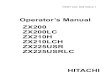 Hitachi ZAXIS 210LCH Excavator operator’s manual