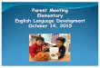 Current ELD Specialist and€¦ · Over 80 languages spoken in Troy Schools! The elementary department is currently servicing 1,435 elementary students! Service depends on individual