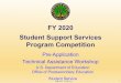 FY 2020 Student Support Services Program Competition · Student Support Services Program Facts One of Seven Distinct Outreach Support Programs Under the TRIO Umbrella Currently 1066