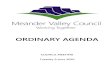ORDINARY AGENDA - Meander Valley Council€¦ · Proposed Annual Plan 2020 -21 Operating Budget Estimates & Financial Overview. Meander Valley Council Ordinary Meeting Agenda –