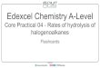Edexcel Chemistry A-Level - PMT...How do you test the rate of hydrolysis of different haloalkanes? (chloro-, bromo-, iodo-) In 3 different test tubes add 4 drops of 1-chlorobutane,